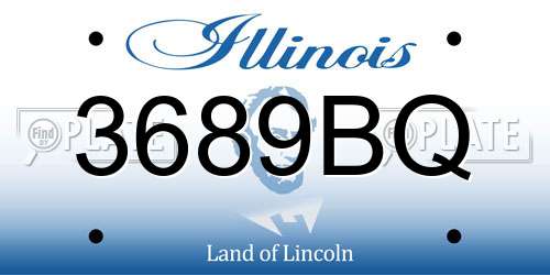 3689BQ Illinois License Plate