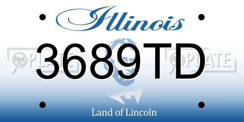 3689TD Illinois License Plate
