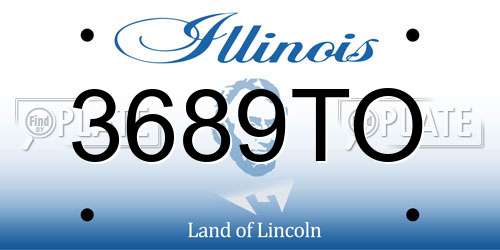 3689TO Illinois License Plate