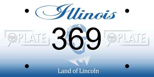 369 Illinois License Plate