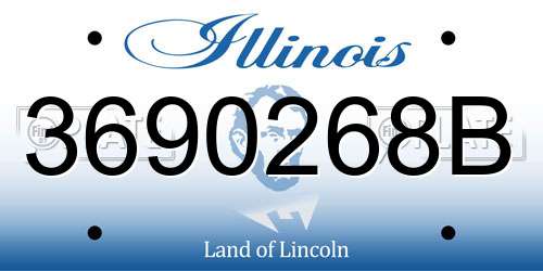 3690268B Illinois License Plate