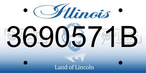 3690571B Illinois License Plate