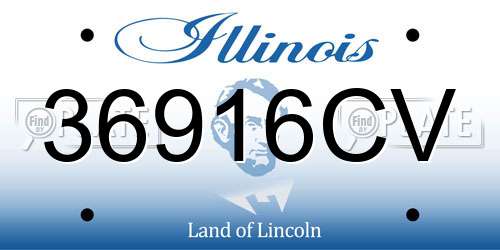 36916CV Illinois License Plate