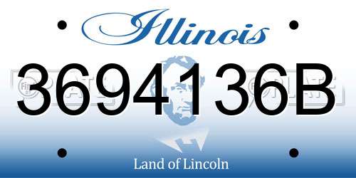 3694136B Illinois License Plate