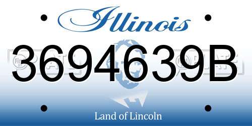 3694639B Illinois License Plate
