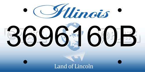 3696160B Illinois License Plate