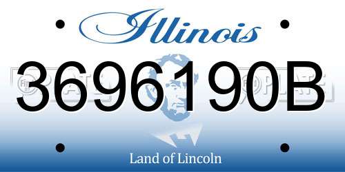 3696190B Illinois License Plate