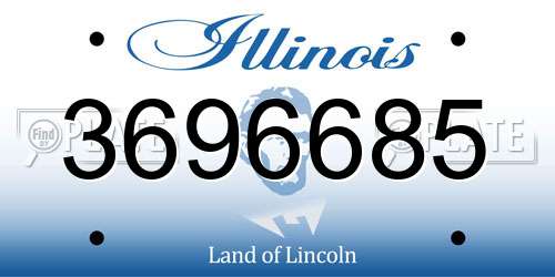 3696685 Illinois License Plate