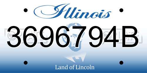3696794B Illinois License Plate