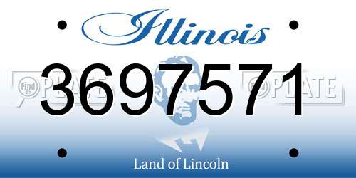 3697571 Illinois License Plate