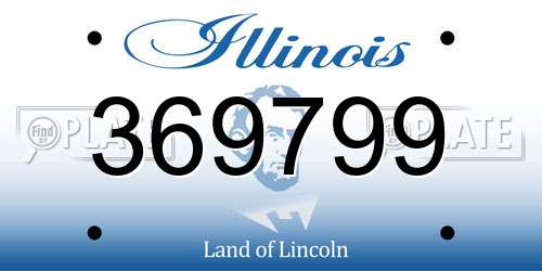 369799 Illinois License Plate