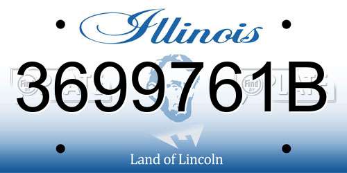 3699761B Illinois License Plate