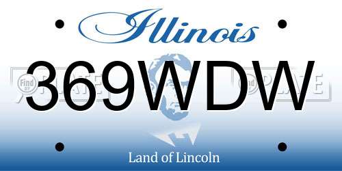 369WDW Illinois License Plate