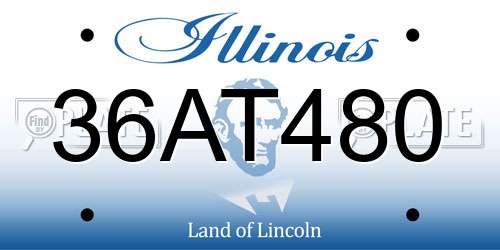 36AT480 Illinois License Plate