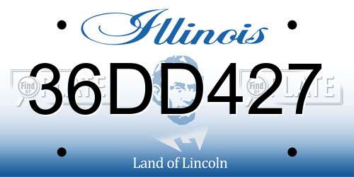 36DD427 Illinois License Plate