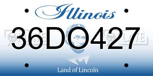 36DO427 Illinois License Plate