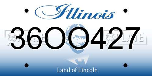 36OO427 Illinois License Plate