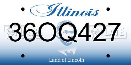 36OQ427 Illinois License Plate