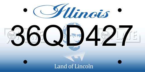 36QD427 Illinois License Plate