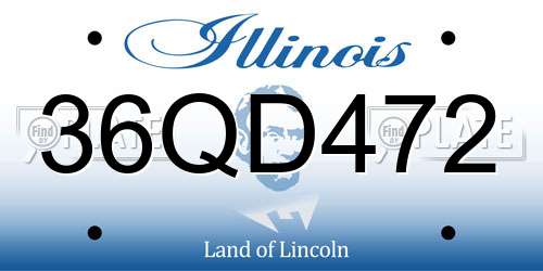 36QD472 Illinois License Plate