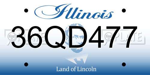 36QD477 Illinois License Plate