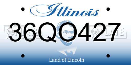 36QO427 Illinois License Plate