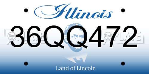36QQ472 Illinois License Plate