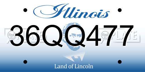 36QQ477 Illinois License Plate