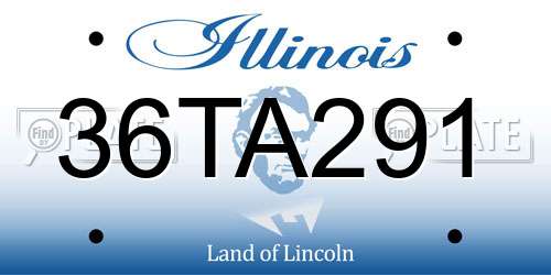 36TA291 Illinois License Plate