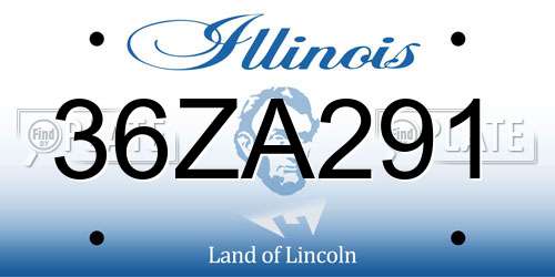36ZA291 Illinois License Plate