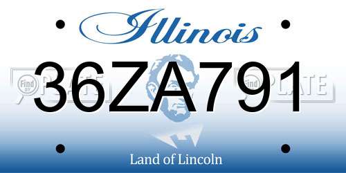 36ZA791 Illinois License Plate