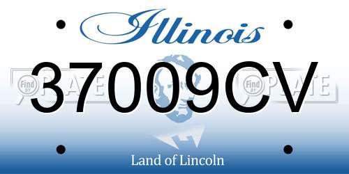 37009CV Illinois License Plate