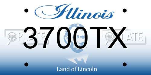 3700TX Illinois License Plate
