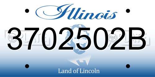 3702502B Illinois License Plate