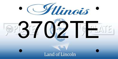 3702TE Illinois License Plate