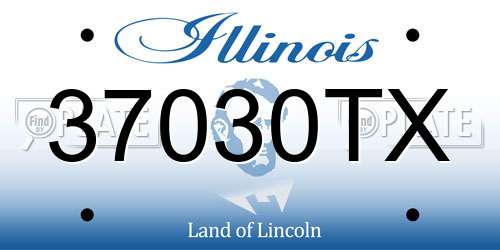 37030TX Illinois License Plate