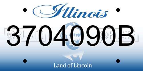3704090B Illinois License Plate
