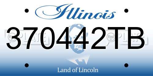 370442TB Illinois License Plate