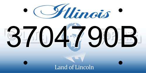 3704790B Illinois License Plate