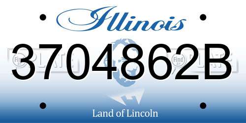 3704862B Illinois License Plate