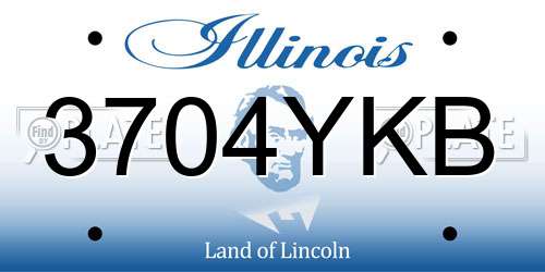 3704YKB Illinois License Plate