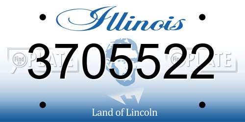 3705522 Illinois License Plate