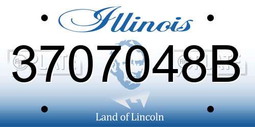 3707048B Illinois License Plate