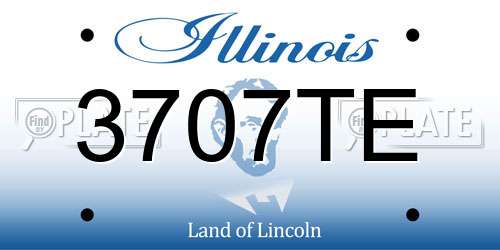 3707TE Illinois License Plate