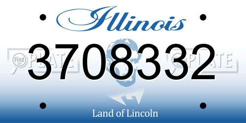 3708332 Illinois License Plate