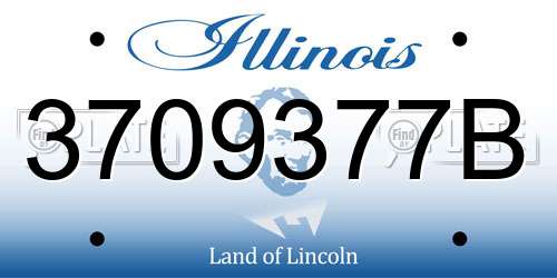 3709377B Illinois License Plate
