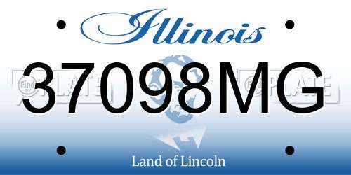 37098MG Illinois License Plate