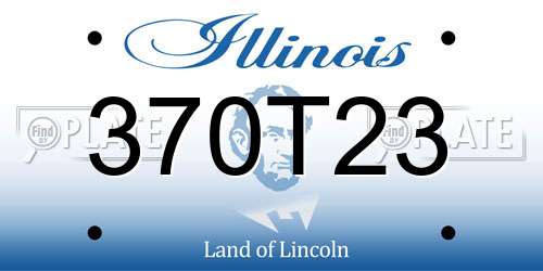 370T23 Illinois License Plate