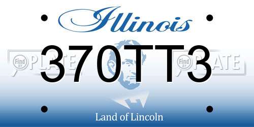 370TT3 Illinois License Plate
