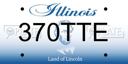 370TTE Illinois License Plate